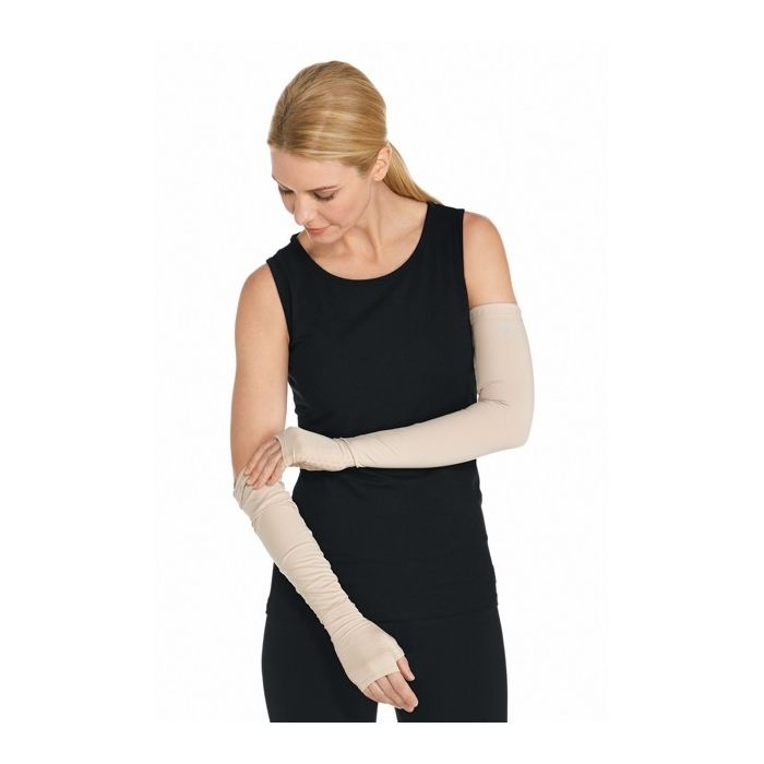 Coolibar - Beschermende UV-mouwen voor volwassenen - Foraker - Beige
