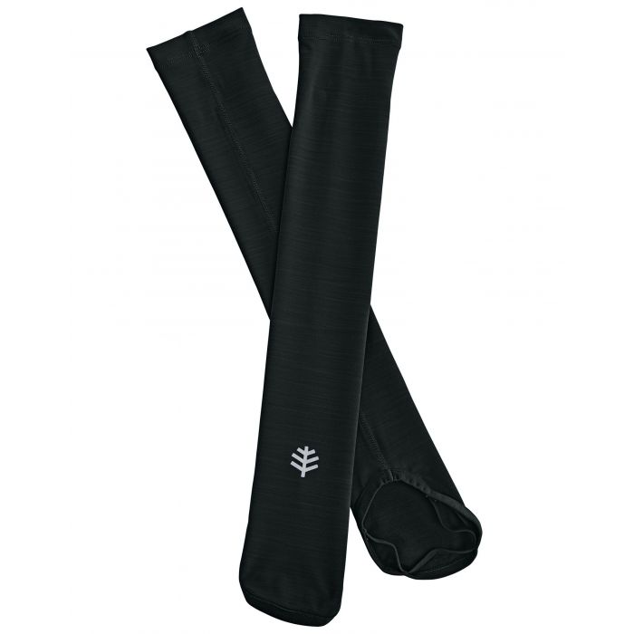Coolibar - UV-werende Sport mouwen voor kinderen - Backspin Performance - Zwart