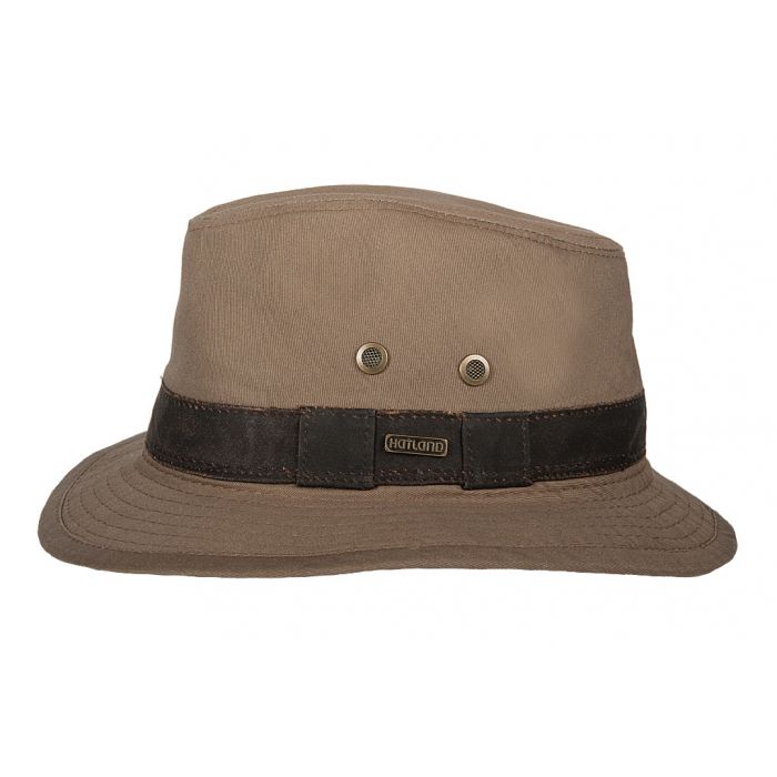 Hatland - UV Fedora hoed voor heren - Okaton - Brons