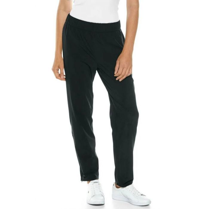 Coolibar - UV-sportbroek voor dames - Sprinter - Effen - Zwart 