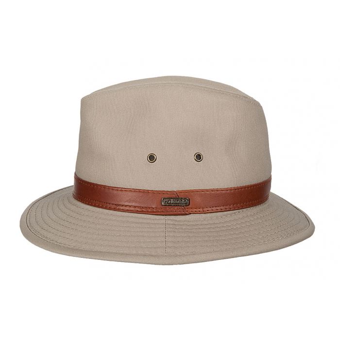 Hatland - UV Bucket hoed voor heren - BushWalker - Beige
