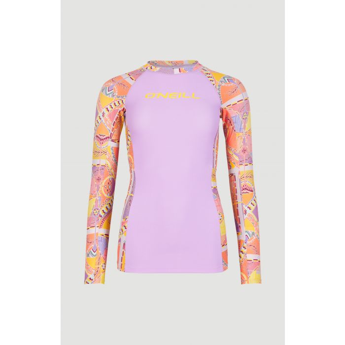 O'Neill - UV-Zwemshirt met lange mouwen voor vrouwen - Anglet - UPF50+ - Yellow Scarf