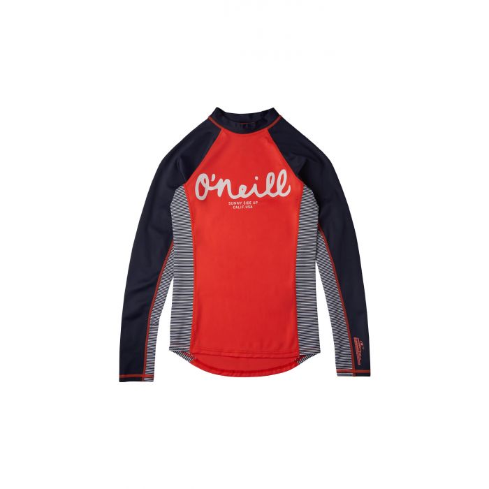 O'Neill - UV Zwemshirt voor meisjes - Longsleeve - Skins - Koraalrood
