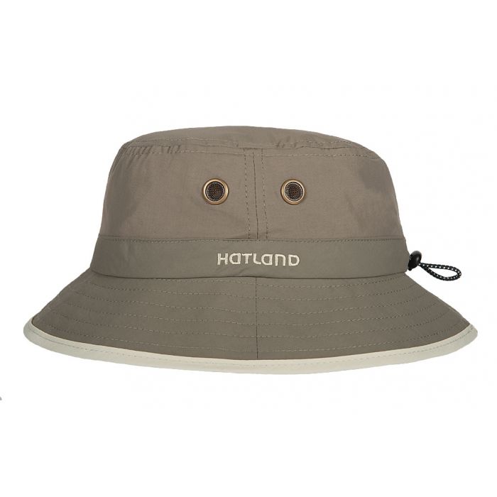 Hatland - UV Bucket hoed voor heren - Sal - anti-muggen - Olijfgroen