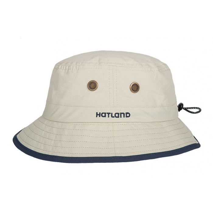 Hatland - UV Bucket hoed voor heren - Sal - anti-muggen - Beige