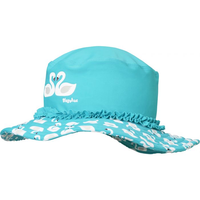 Playshoes - UV-zonnehoed voor meisjes - lichtblauw zwanen