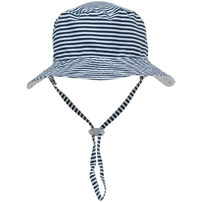 Snapper Rock - UV Bucket hoed voor kids - Tweezijdig - Wit/Donkerblauw