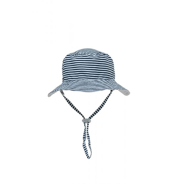 Snapper Rock - UV Bucket hat voor kinderen - Gestreept - Blauw/Wit