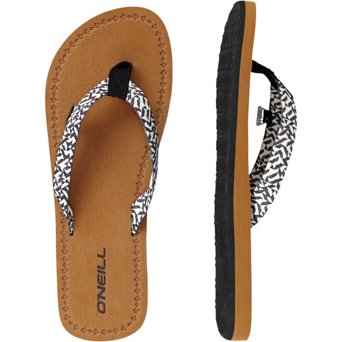 O'Neill - Slippers voor dames - Black AOP / White zwart-wit