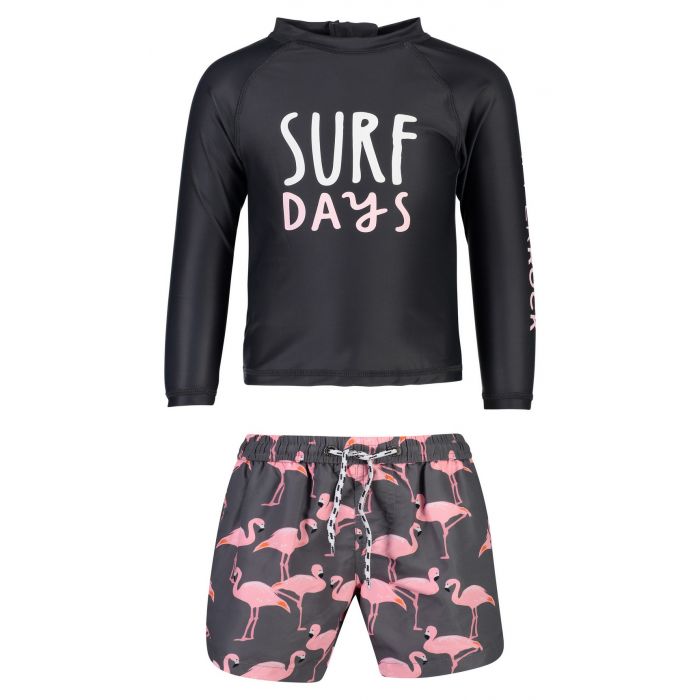 Snapper Rock - UV Zwemset voor baby's - Surf Days - Zwart/Roze