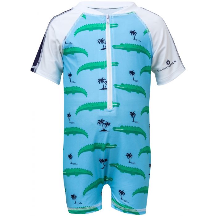 Snapper Rock - UV-pakje met korte mouwen - Croc Island - Blauw/Wit