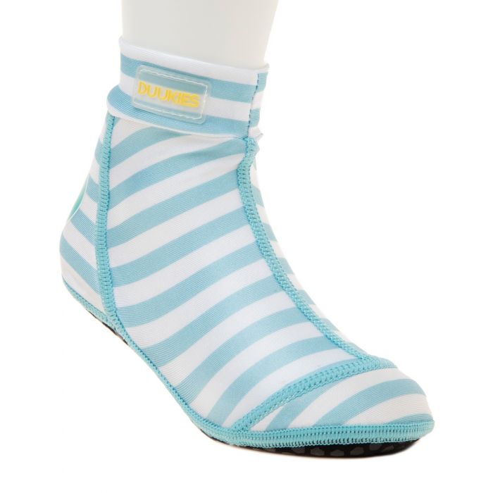 Duukies - Jongens UV-strandsokken - Baby Blue - Blauw gestreept