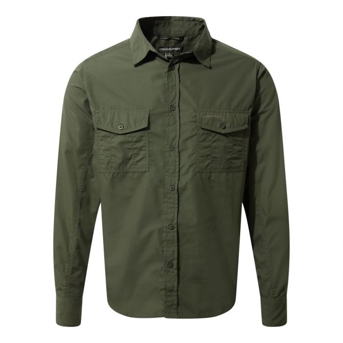 Craghoppers - UV Overhemd voor heren - Longsleeve - Kiwi - Donkergroen