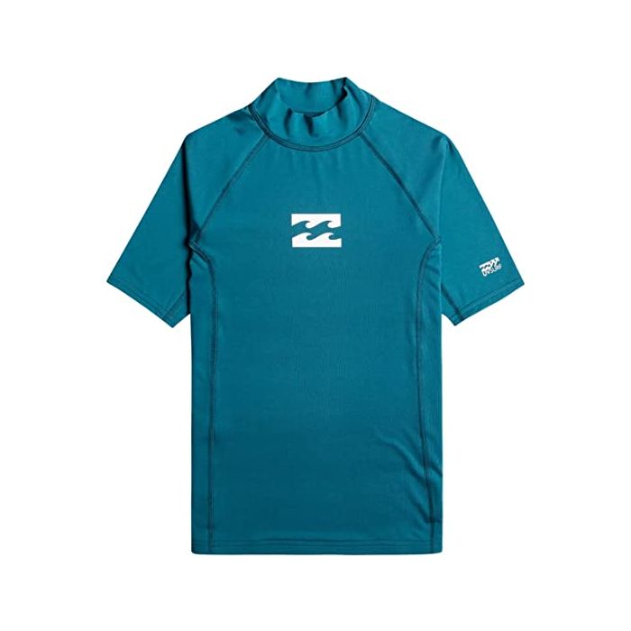 Billabong - UV-Rashguard voor jongens met korte mouwen - Waves All Day - UPF50+ - Marine