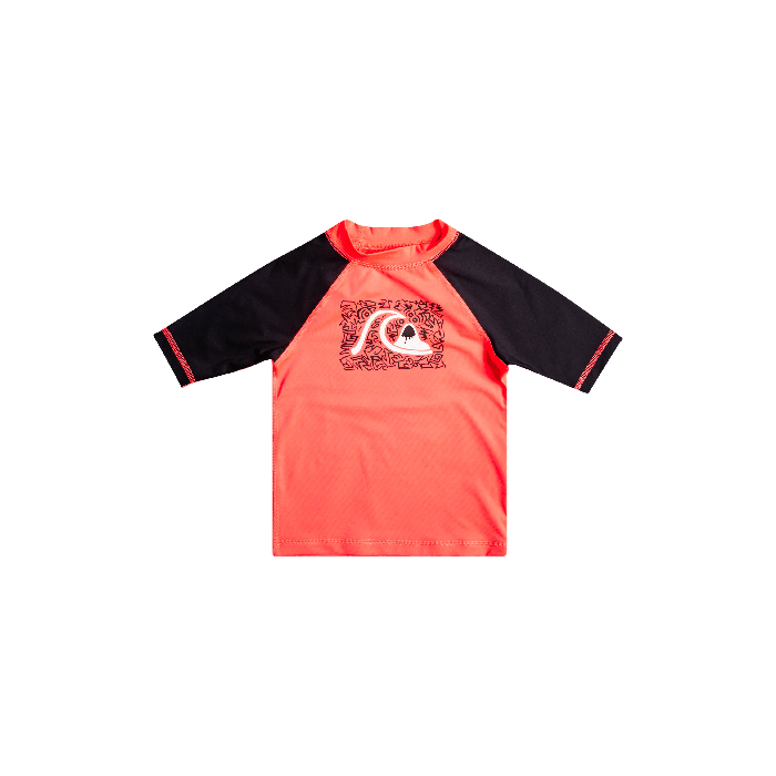 Quiksilver - UV-Zwemshirt met korte mouwen voor jongens- Next gen - Koraal