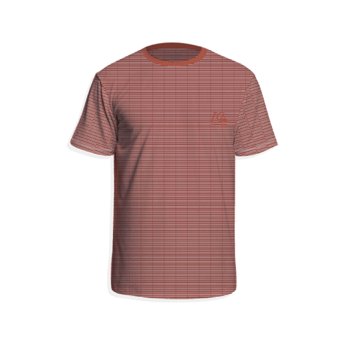 Quiksilver - UV-Zwemshirt met korte mouwen voor mannen - Gestreept - Rood