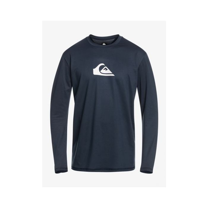 Quiksilver - UV Surf T-shirt voor mannen - Solid Streak Lange mouw - UPF50 - Navy Blazer - Blauw