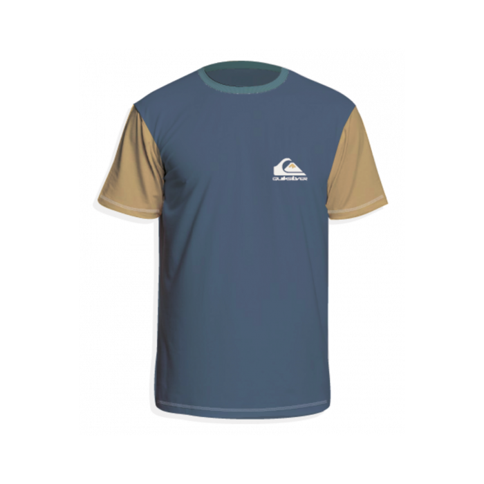 Quiksilver - UV Rashguard voor jongens - Hearts Omni Korte mouw - UPF50 - Bering Sea - Blauw