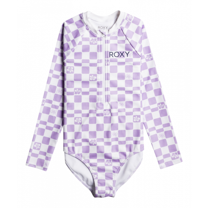 Roxy - Zwempak voor meisjes - Magical Waves - Lange mouw - Purple Rose Flower Box