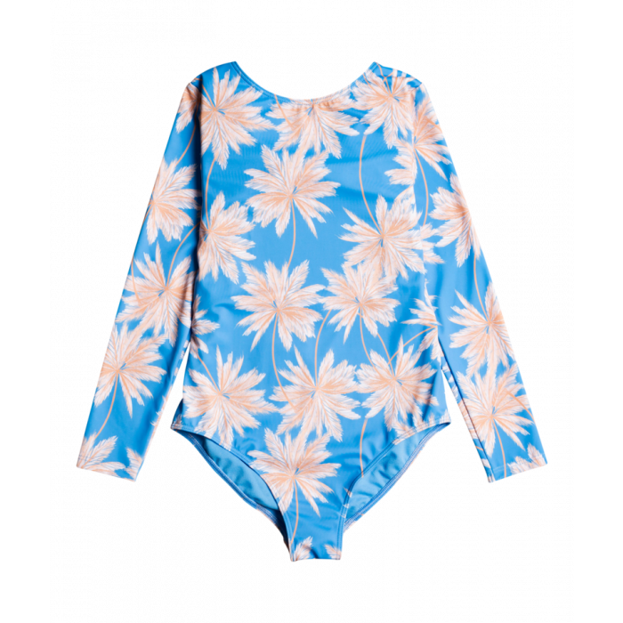 Roxy - Zwempak voor meisjes - Ocean Treasure - Lange mouw - Azure Blue Palm Island
