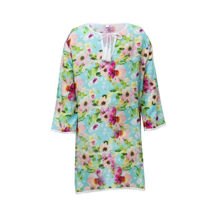 Snapper Rock - Tuniek voor meisjes - Watercolor Floral - Blauw/Roze