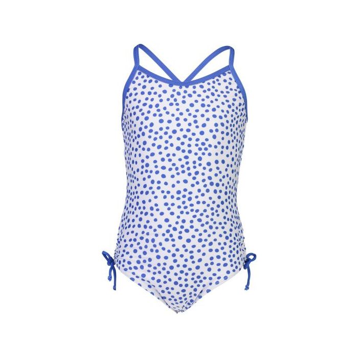 Snapper Rock - Badpak Crossback voor meisjes - Cheetah Spot - Wit/Blauw
