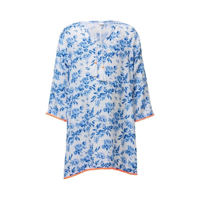 Snapper Rock - Tuniek voor meisjes - Cottage Floral - Wit/Blauw