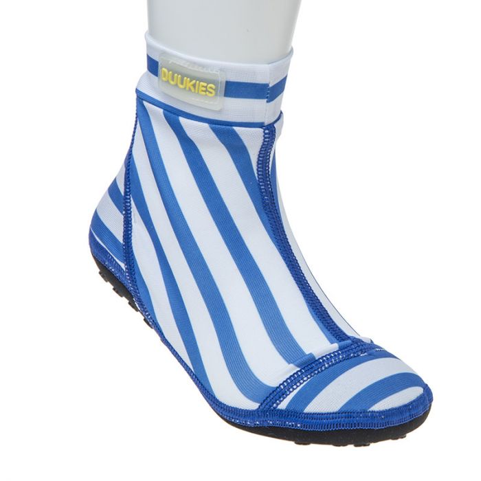 Duukies - Jongens UV-strandsokken - Stripe Blue White - Blauw streep