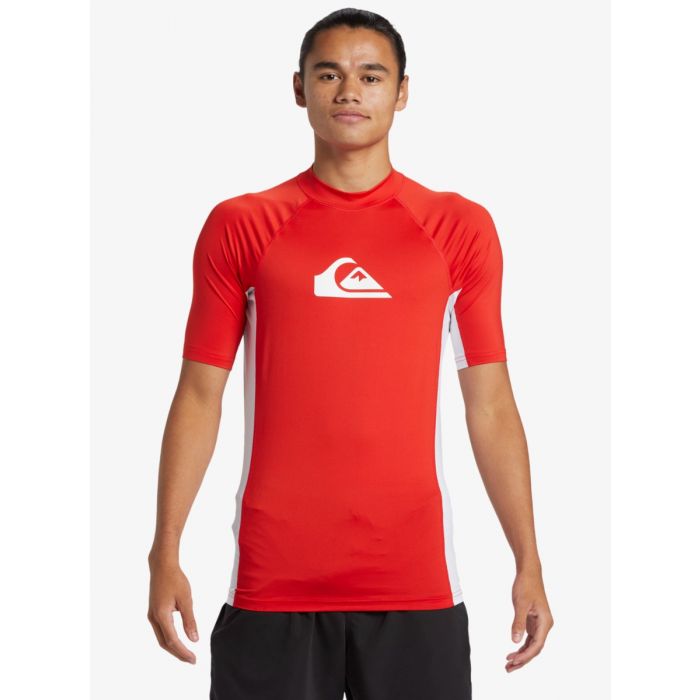 Quiksilver - UV-surf T-shirt voor heren - Everyday - Korte mouw - UPF50+ - High Risk Rood