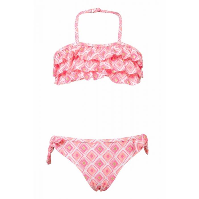 Snapper Rock - Bikini ruches Diamond - Roze