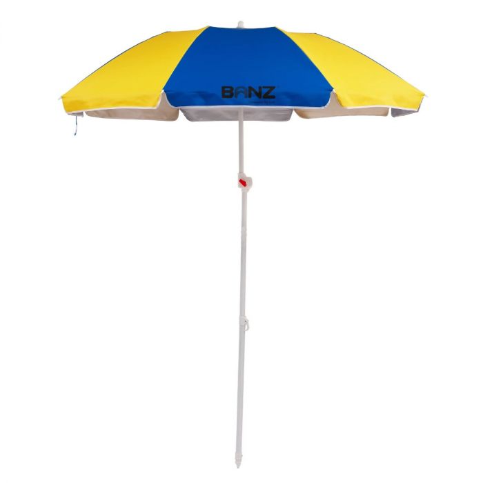 Banz - Foldabrella UV Strand parasol - 180cm - Geel/Blauw