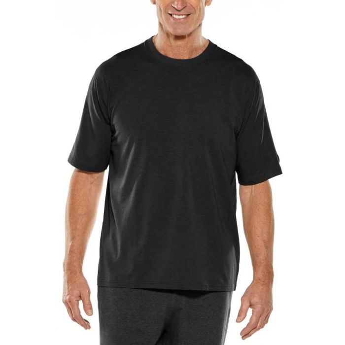 Coolibar - UV-shirt voor heren - Korte mouw - Morada Everyday - Effen - Zwart  