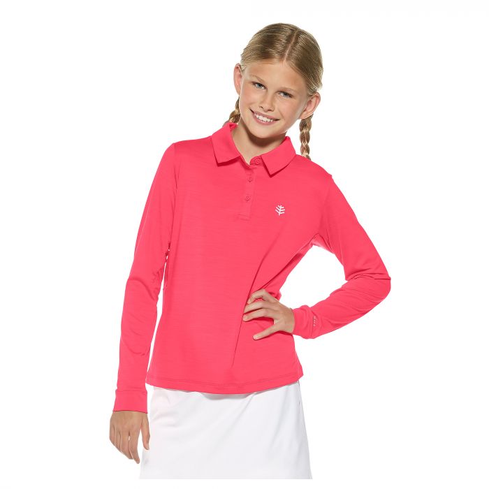 Coolibar - UV-polo voor meisjes - Roze