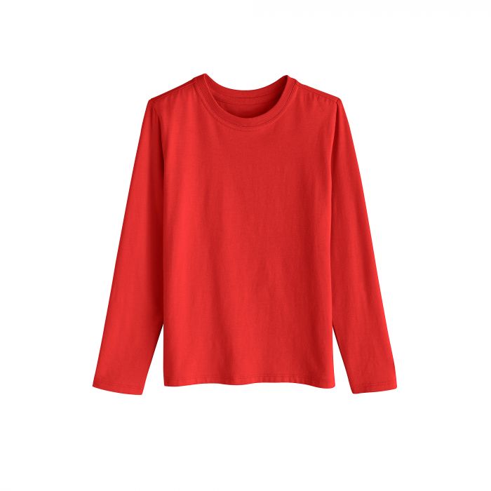 Coolibar - UV-shirt voor kinderen lange mouwen - Tropisch rood