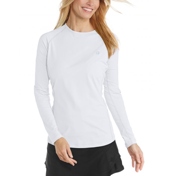 Coolibar - UV Zwemshirt voor dames - Longsleeve - Hightide - Wit