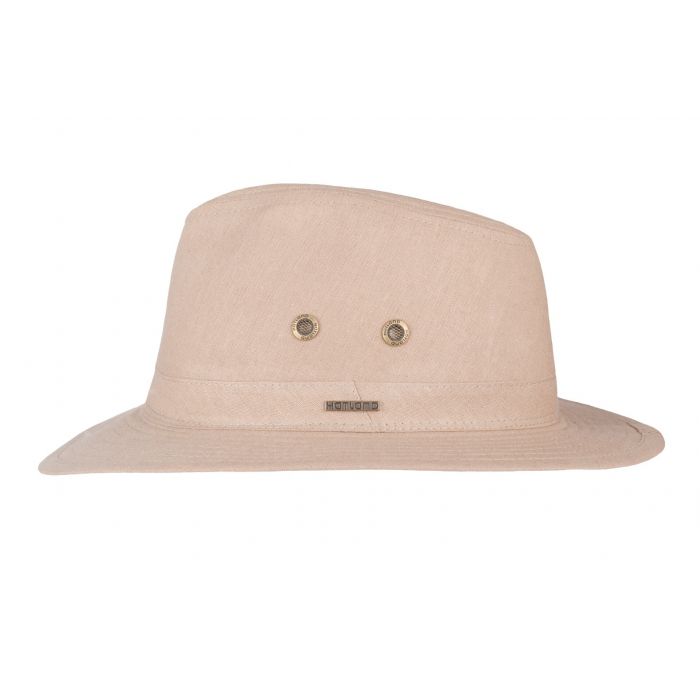 Hatland - UV Fedora hoed voor heren - Yannick - Khaki