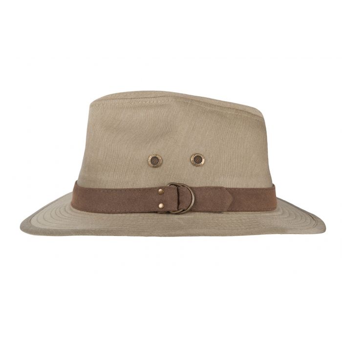 Hatland - UV Fedora hoed voor heren - Yorden - Olijfgroen