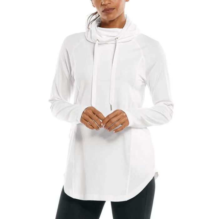 Coolibar - UV-pullover voor dames - LumaLeo - Effen - Wit 