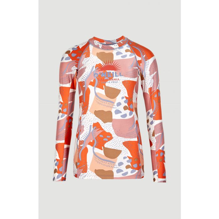 O'Neill - UV-Zwemshirt met lange mouwen voor vrouwen - Desert - UPF50+ - Patchwork print