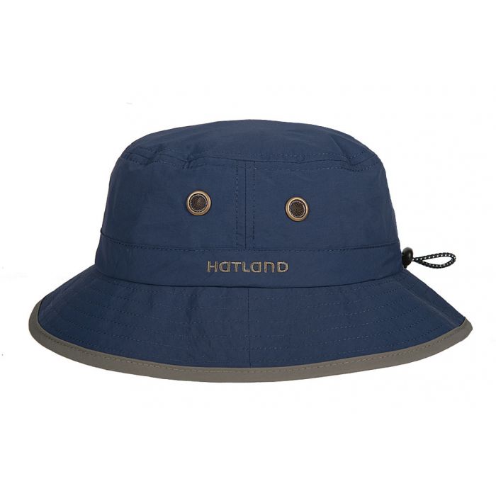 Hatland - UV Bucket hoed voor heren - Sal - anti-muggen - Leisteenblauw