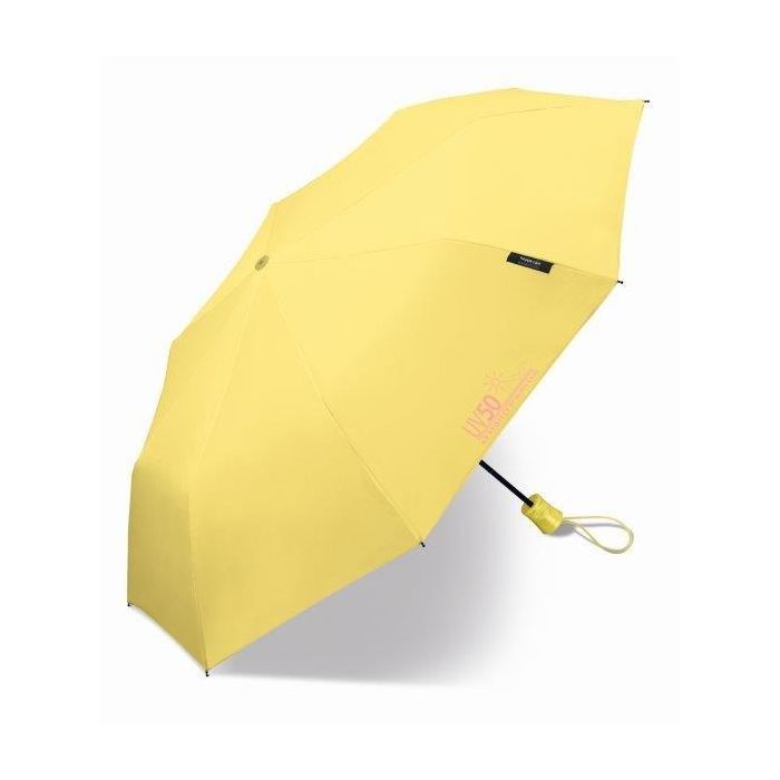 Happy Rain - Mini paraplu met UV bescherming - Automatisch - Geel