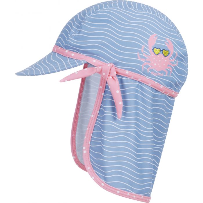 Playshoes - UV-zonnepet voor meisjes - Krab - Lichtblauw/roze