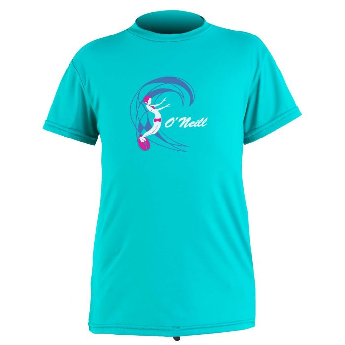 O'Neill - UV-shirt voor meisjes met korte mouwen - O'Zone Sun - Lichtaqua