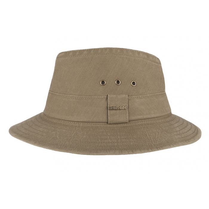 Hatland - UV Bucket hat voor heren - Wishmen - Olijgroen