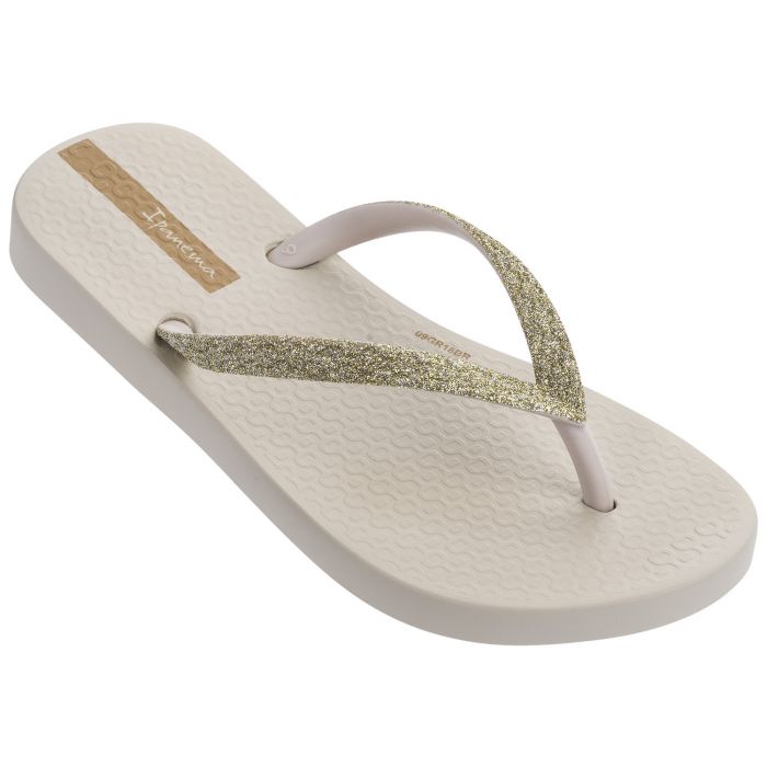 Ipanema - slippers voor meisjes - Lolita - beige met glitterbandje