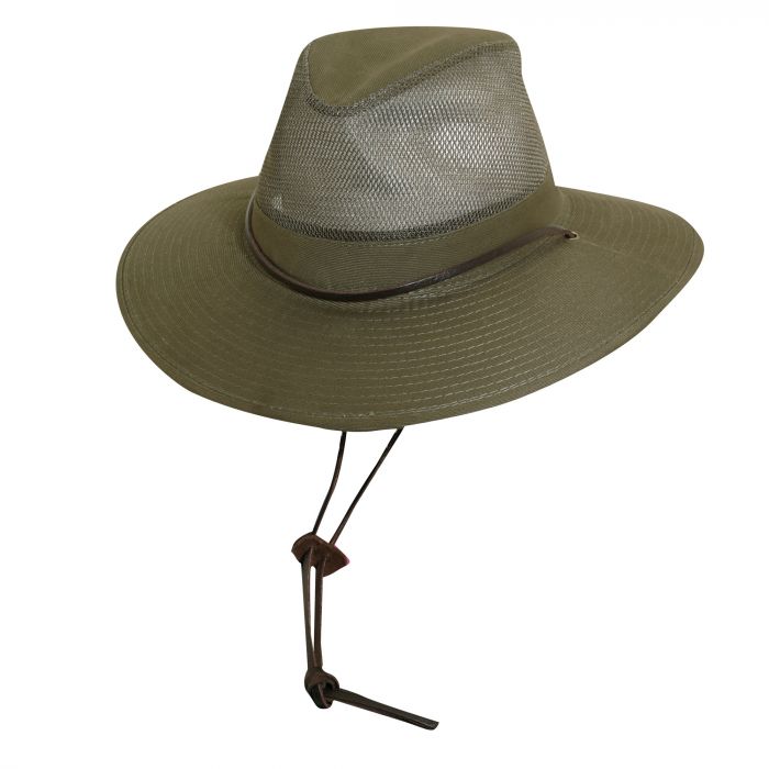 Dorfman Pacific - UV Safari hoed voor heren - Donkergroen