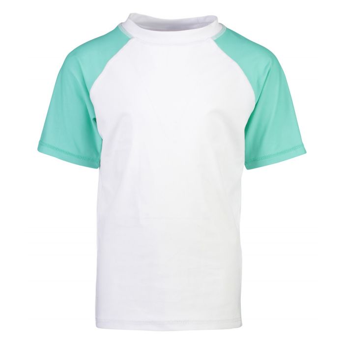 Snapper Rock -  UV Zwemshirt voor jongens - korte mouwen - Wit/Mint