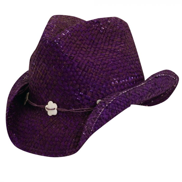 Dorfman Pacific - Cowgirl hoed met schelpen voor kinderen - Paars