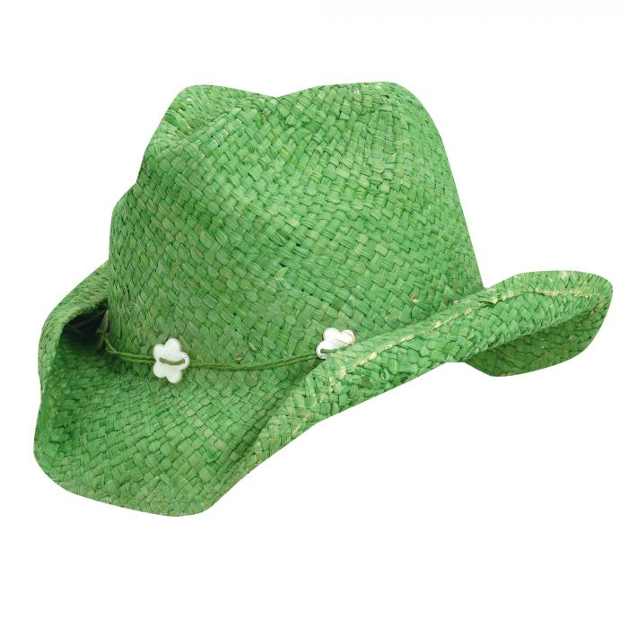 Dorfman Pacific - Cowgirl hoed met schelpen voor kinderen - Groen