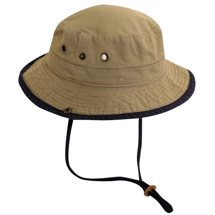 Dorfman Pacific - UV hoed voor kinderen - Kaki/Donkerblauw